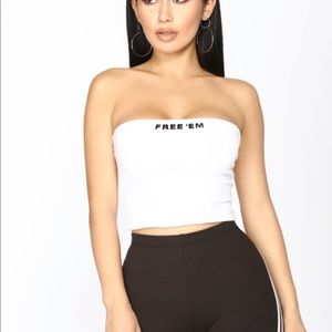 FN free em tube top,and prettylittlething bandeau